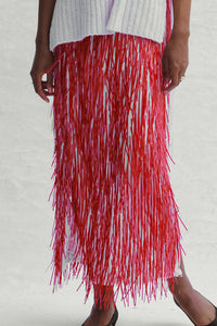 Agnes Foil Embroidered Pencil Skirt  (PRE-ORDER)