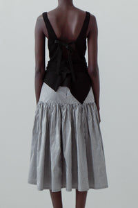 Yvette - Hybrid Knit Taffeta Dress in Gingham